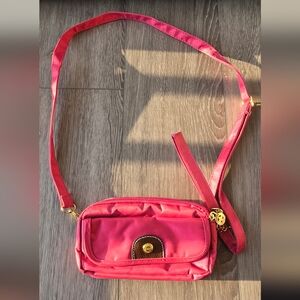 Small Nylon Crossbody Bag – Chalitas Brazilian Design  Pink & Brown Travel Ready